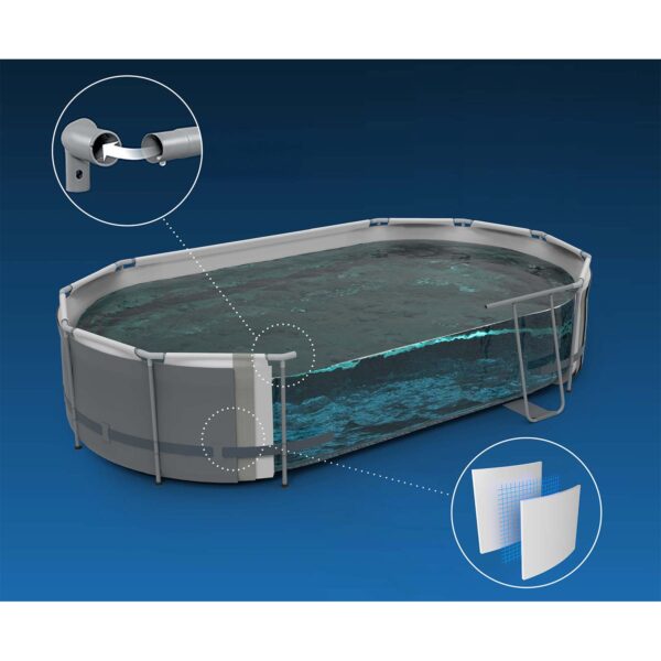 Karkasinis sodo baseinas 610 x 366 x 122 cm 18 viename „Bestway 5611R“