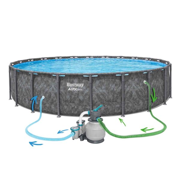 Karkasinis sodo baseinas 671 x 132 cm 11 viename „Bestway 561JZ“