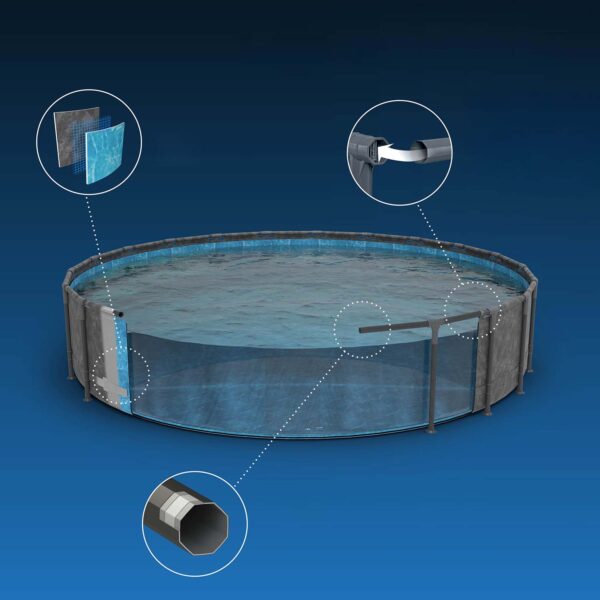 Karkasinis sodo baseinas 671 x 132 cm 11 viename „Bestway 561JZ“