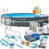 Karkasinis sodo baseinas 732 x 132 cm 20 viename INTEX 26340 + NEMOKAMAS paspirtukas
