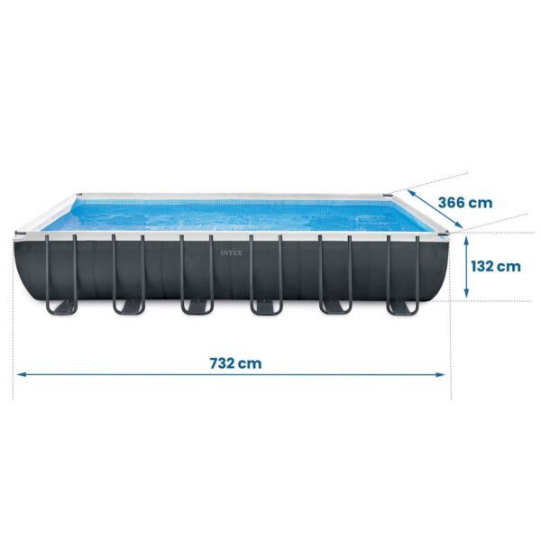 Karkasinis sodo baseinas 732 x 366 x 132 cm 10 viename INTEX 26364
