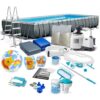 Karkasinis sodo baseinas 975 x 488 x 132 cm 21 viename INTEX 26374 + NEMOKAMAS paspirtukas