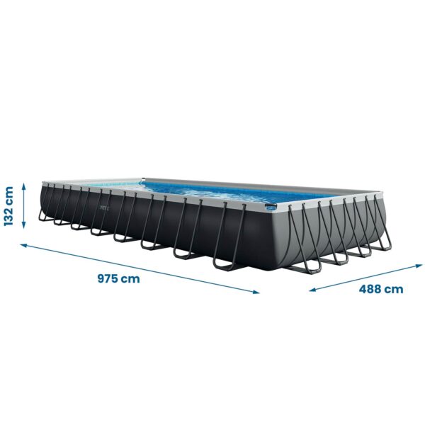 Karkasinis sodo baseinas 975 x 488 x 132 cm 21 viename INTEX 26378