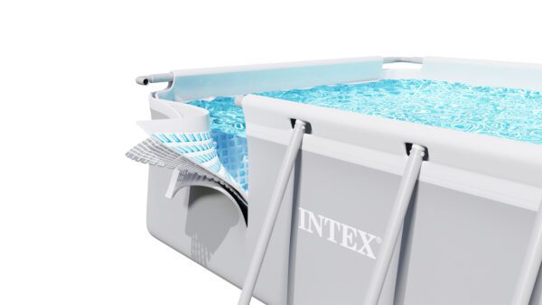 Prizminis rėminis sodo baseinas 300 x 175 x 80 cm 4 viename INTEX 26784