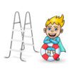 Prizminis rėminis sodo baseinas 300 x 175 x 80 cm 4 viename INTEX 26784