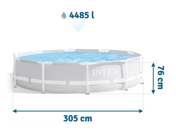 Prizminis rėminis sodo baseinas 305 x 76 cm INTEX 26700