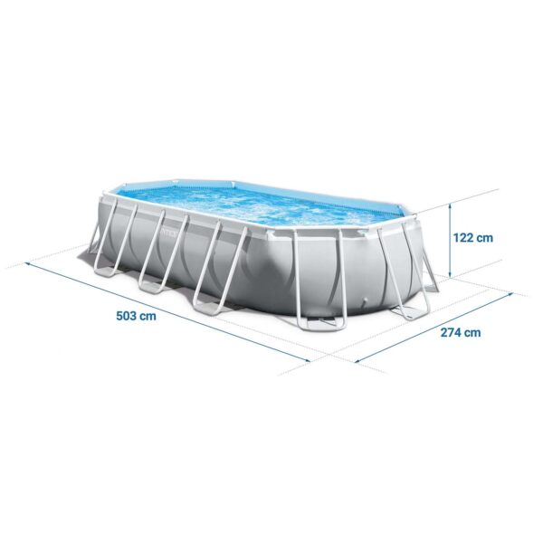 Karkasinis sodo baseinas 503 x 274 x 122 cm 21 viename Intex 26796 + burbulų aparatas NEMOKAMAI