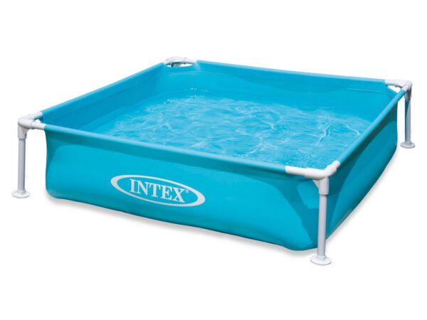 Mini karkasinis baseinas vaikams, turkio spalvos, 122 x 122 x 30 cm, INTEX 57173