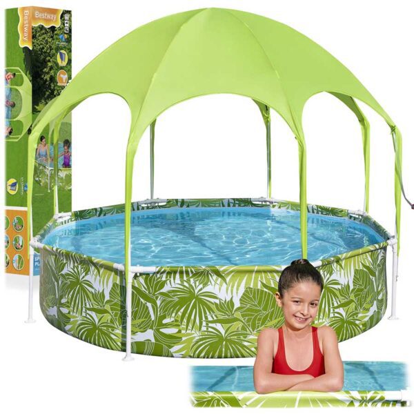 Vaikų karkasinis baseinas su stogu 244x51 cm Bestway 56432