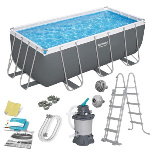 Basen stelażowy ogrodowy 412 x 201 x 122 cm 10w1 BESTWAY 56457N Karkasinis sodo baseinas 412 x 201 x 122 cm 10 viename BESTWAY 56457N