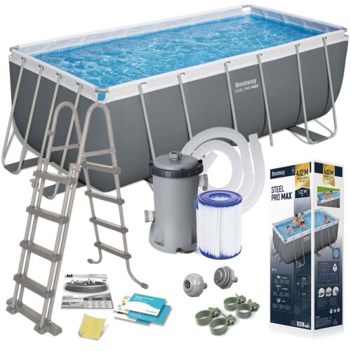 Karkasinis sodo baseinas 412 x 201 x 122 cm, 11 viename, „Bestway 56456N“