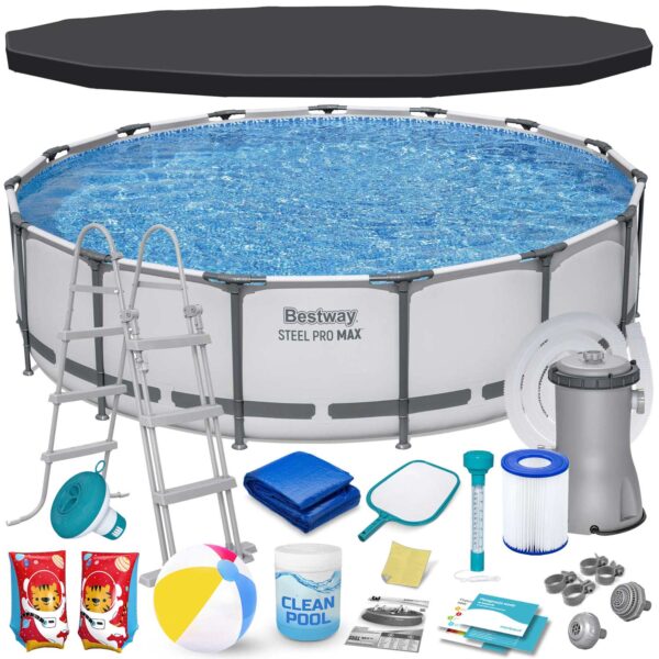 Basen stelażowy ogrodowy 457 x 107 cm 18w1 Bestway 56488 Karkasinis sodo baseinas 457 x 107 cm 18 viename Bestway 56488