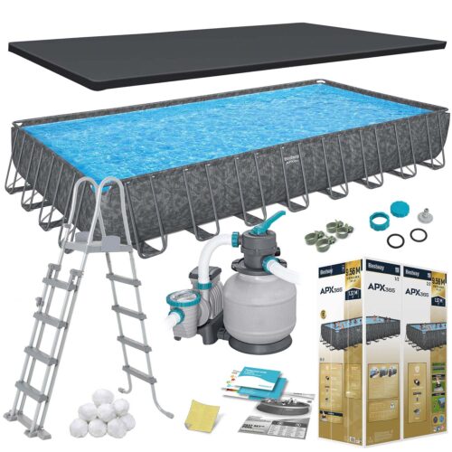 Karkasinis sodo baseinas 956 x 488 x 132 cm 11 viename Bestway 561KJ