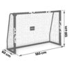 Futbolo vartai 180 x 120 x 60 cm NS-462 Šešiakampiai