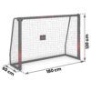 Futbolo vartai 180 x 120 x 60 cm NS-463 juodi ir raudoni