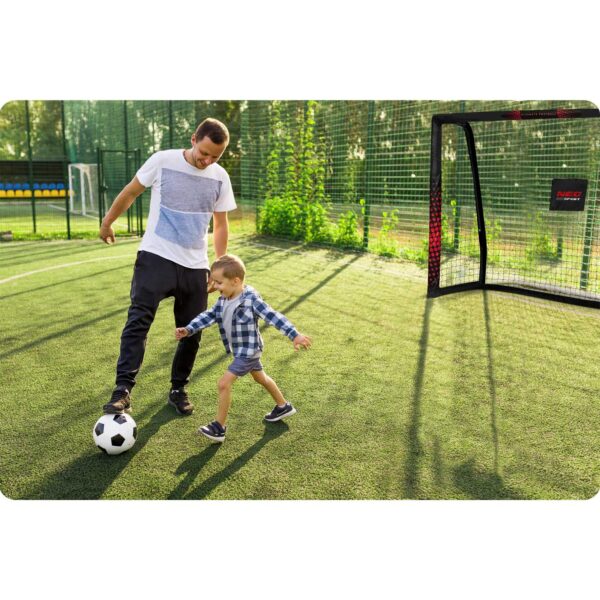 Futbolo vartai 180 x 120 x 60 cm NS-463 juodi ir raudoni