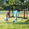 Futbolo vartai 180 x 120 x 60 cm NS-463 juodi ir raudoni