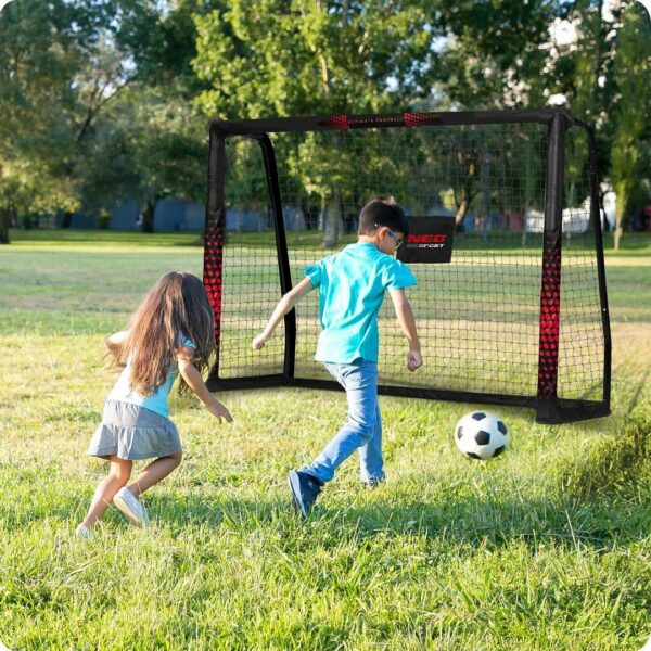 Futbolo vartai 180 x 120 x 60 cm NS-463 juodi ir raudoni