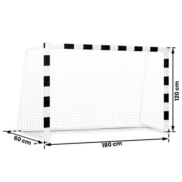 Futbolo vartai 180 x 120 x 60 cm NS-464 juodi ir balti