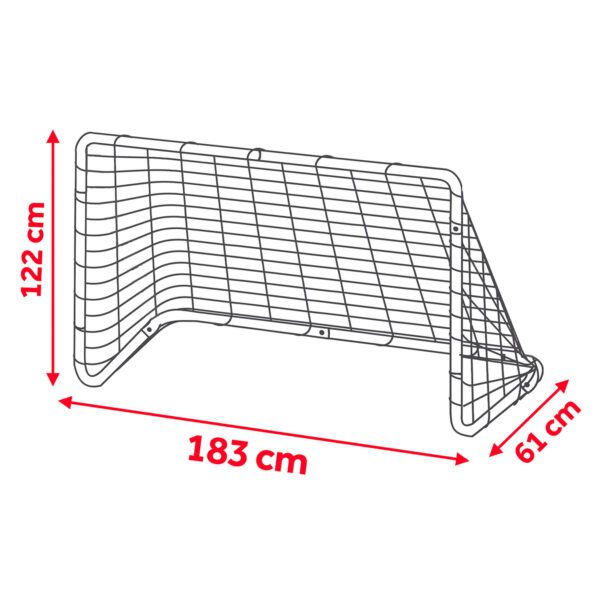 Futbolo vartai 183 x 122 x 61 cm NS-492 juodi