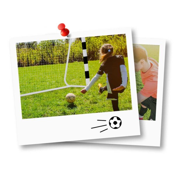 Futbolo vartai 300 x 160 x 90 cm NS-460 juodi ir balti