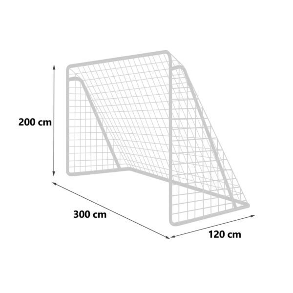 Futbolo vartai 300 x 200 x 120 cm