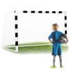 Futbolo vartai 300 x 200 x 120 cm NS-465 juodi ir balti