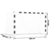 Futbolo vartai 300 x 200 x 120 cm NS-465 juodi ir balti