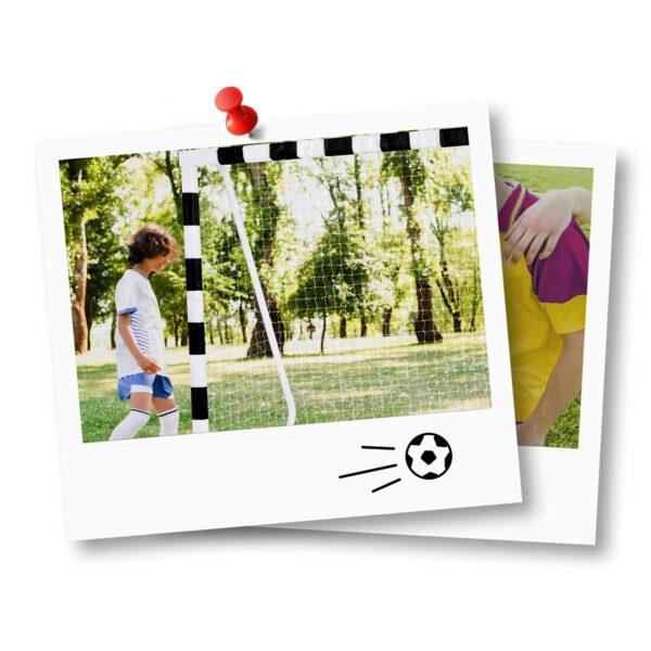 Futbolo vartai 300 x 200 x 120 cm NS-465 juodi ir balti