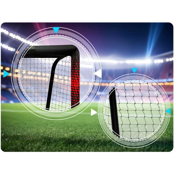 Futbolo vartai 300 x 200 x 120 cm NS-473 juodi ir raudoni