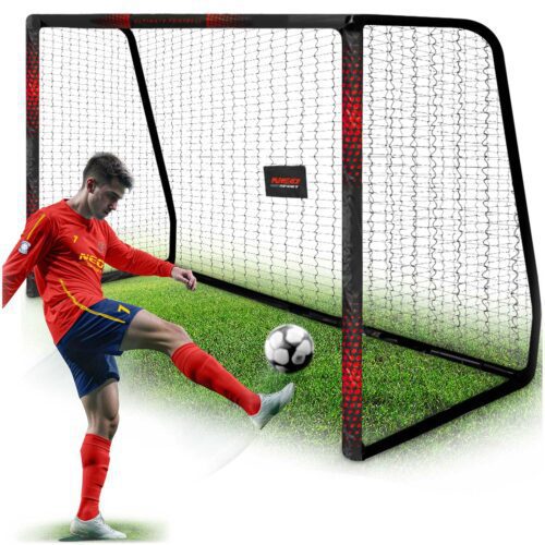 Futbolo vartai 300 x 200 x 120 cm NS-473 juodi ir raudoni