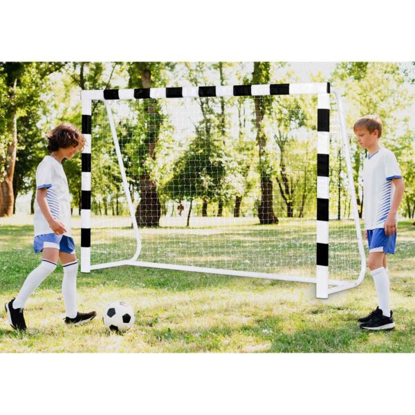 Futbolo vartai 300 x 200 x 90 cm NS-465 juodi ir balti
