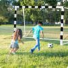 Futbolo vartai 300 x 200 x 90 cm NS-465 juodi ir balti