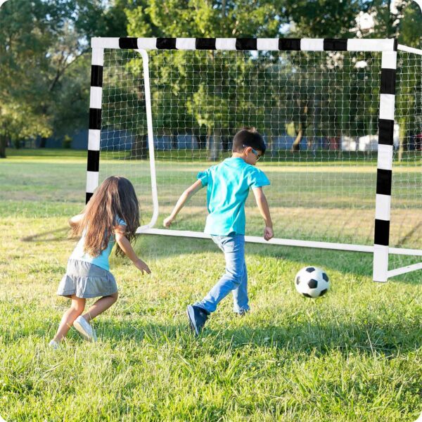 Futbolo vartai 300 x 200 x 90 cm NS-465 juodi ir balti