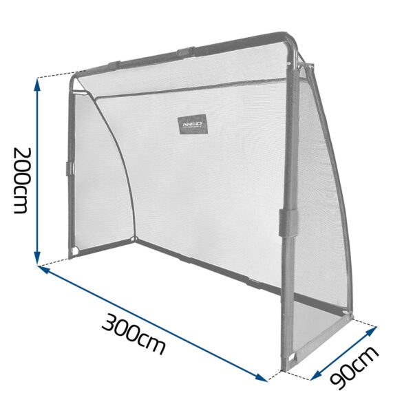 Futbolo vartai 300 x 200 x 90 cm NS-497 juodi