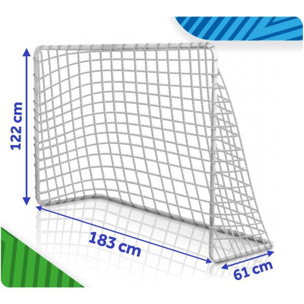 Nešiojami futbolo vartai treniruotėms, 2 vnt., 183 x 122 x 61 cm, NS-485