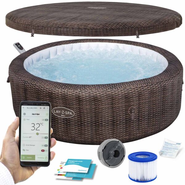 Pripučiama SPA vonia „Lay-Z Bali Brown“, 7 asmenų, „Bestway 6001P“, ruda