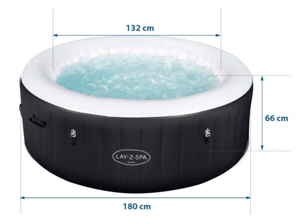 Pripučiama SPA vonia „Lay-Z Miami“, skirta 4 asmenims, „Bestway 60001“