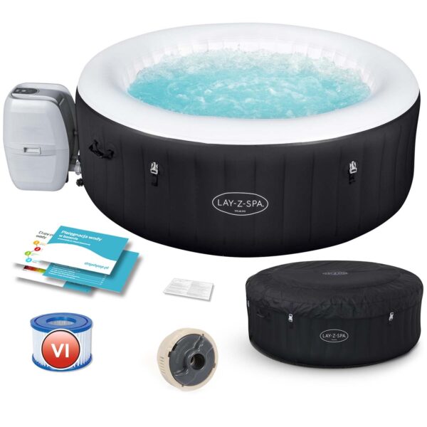 Pripučiama SPA vonia „Lay-Z Miami“, skirta 4 asmenims, „Bestway 60001“