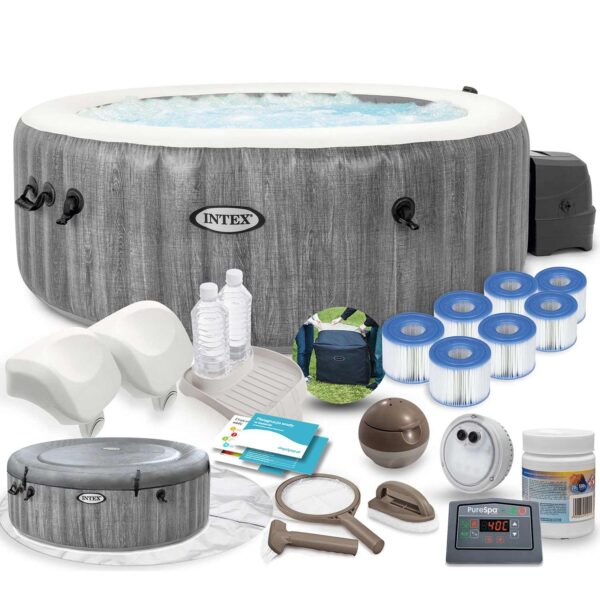 Pripučiama SPA su hidromasažu 4 asmenims, INTEX 28440 komplektas