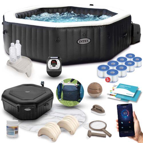 Pripučiama SPA su hidromasažu 4 asmenims, INTEX 28458 komplektas