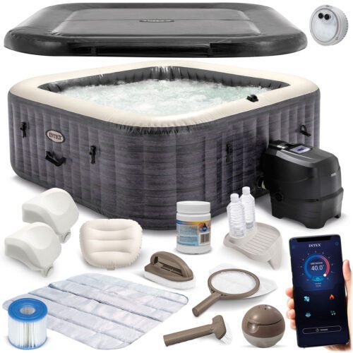 Pripučiama SPA su hidromasažu 6 asmenims INTEX 28452 Hydromassage 28452NP LED TAIKYMAS