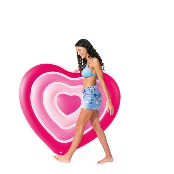 Pripučiamas paplūdimio čiužinys „Heart“ 155 x 135 cm INTEX 58727