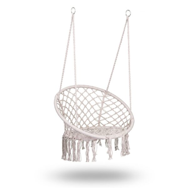Pakabinamos sodo sūpynės BOHO, smėlio spalvos