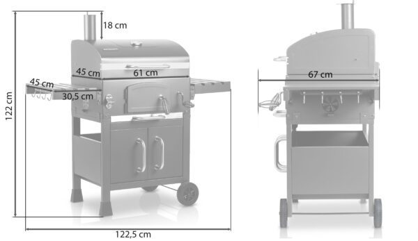 Berdsen BD-893 medžio anglies kepsninė