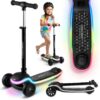 „Ricokids Leddi“ triratis LED balansinis paspirtukas vaikams – juodas