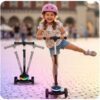 „Ricokids Leddi“ triratis LED balansinis paspirtukas vaikams – juodas