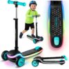 „Ricokids Leddi“ triratis LED balansinis paspirtukas vaikams – juodas ir turkio spalvos