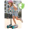 „Ricokids Leddi“ triratis LED balansinis paspirtukas vaikams – juodas ir turkio spalvos