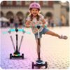 „Ricokids Leddi“ triratis LED balansinis paspirtukas vaikams – juodas ir turkio spalvos